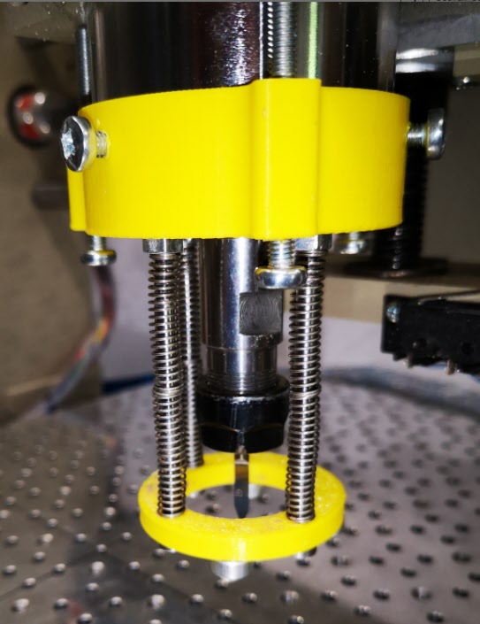 Pressure foot for the CNCEST3040 in place on the spindle