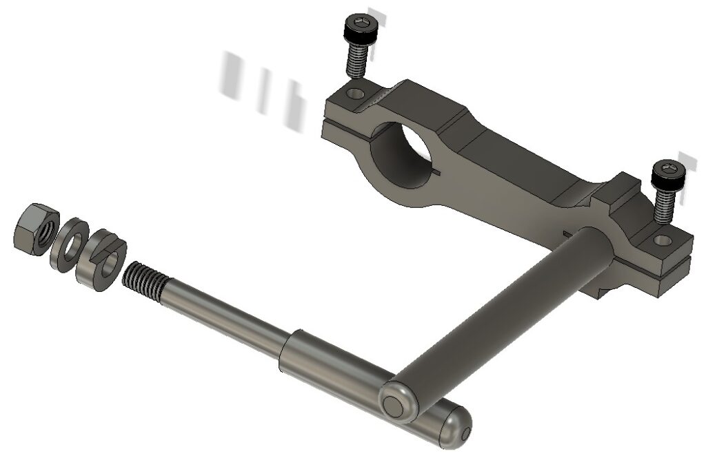 Fusion 360 pictorial view of the assembly